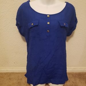 Mine Too blouse. Blue. Plus size 1XL